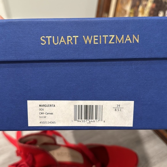SOLD!!! BRAND NEW IN BOX STUART WEITZMAN RED ESPADRILLES - Picture 5 of 8